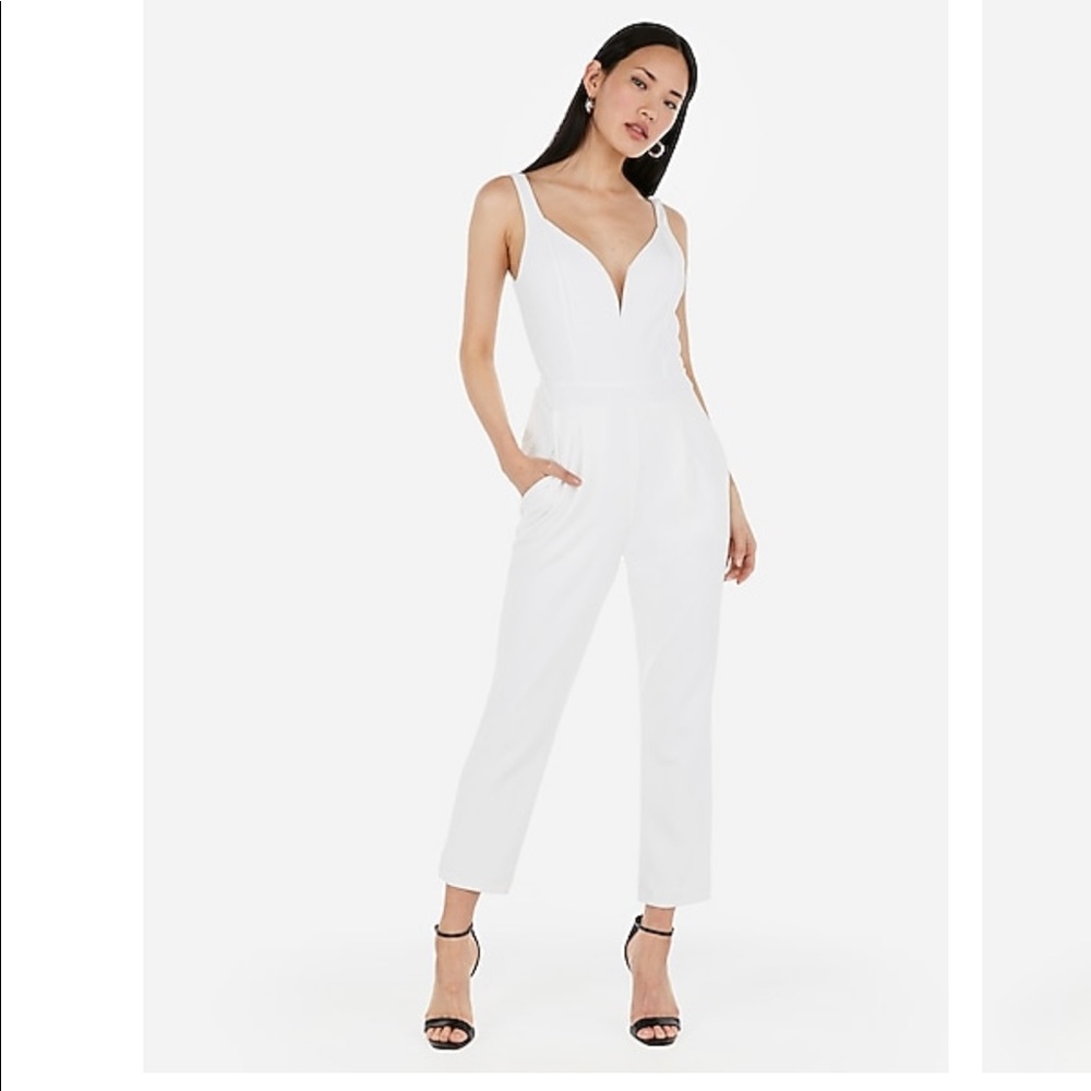 White v wire sweetheart jumpsuit- Worn Once!